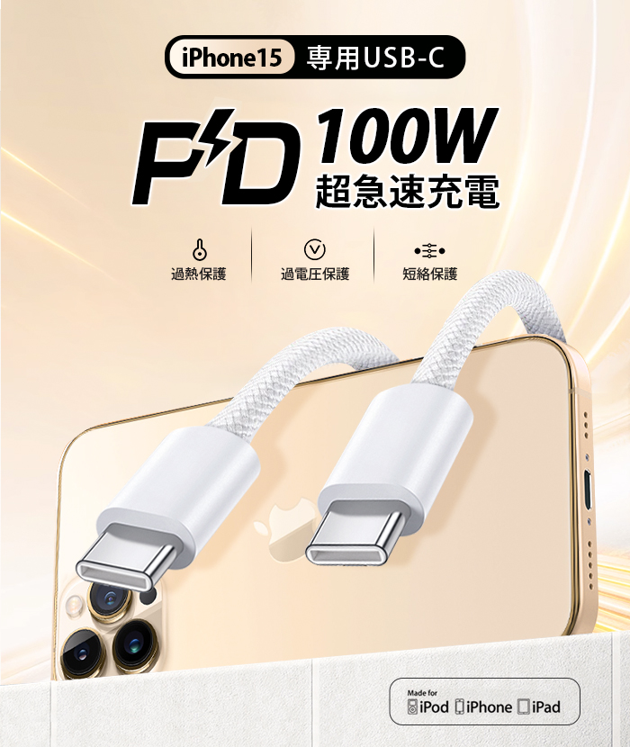 USB-C ケーブル Type-C ケーブル C to C 0.25/0.5/1/2m PD対応 E-Marker 急速充電 iPhone17/16/15 Android MacBook 2