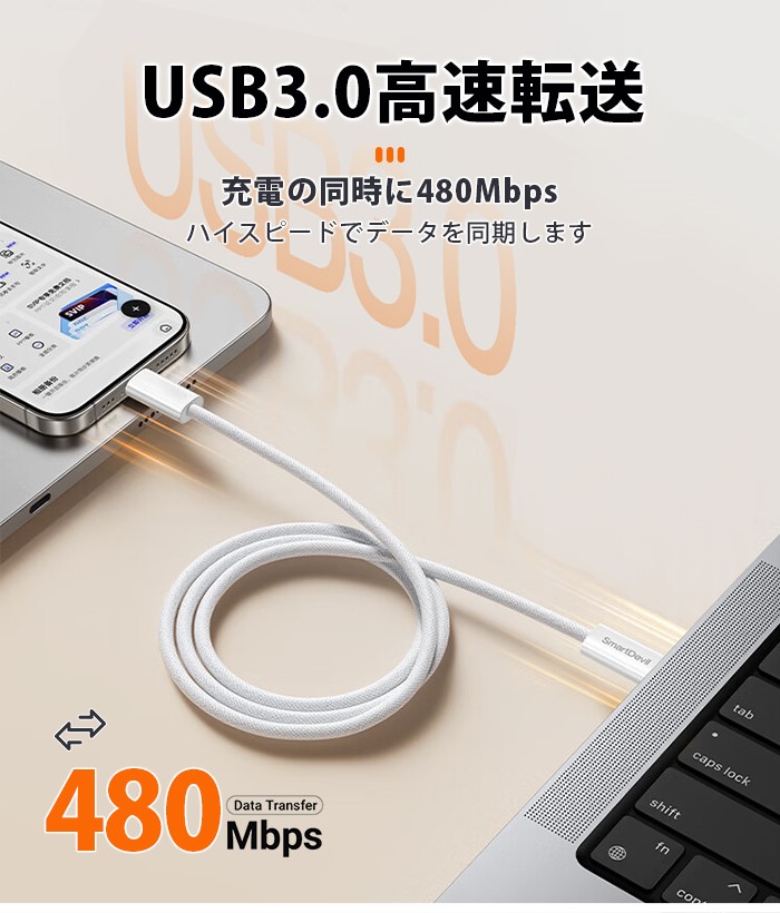 USB-C ケーブル Type-C ケーブル C to C 0.25/0.5/1/2m PD対応 E-Marker 急速充電 iPhone17/16/15 Android MacBook 13