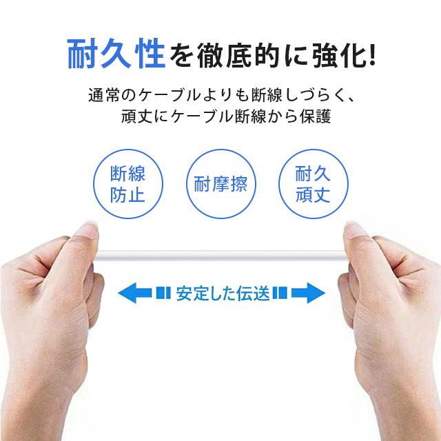 【3in1】充電ケーブル 3A 急速充電 データ転送 1.2m 充電ケーブル Lightning Type-C / iPhone / Android 同時給電可 急速充電器 USB iPhoneケーブル 高耐久 6