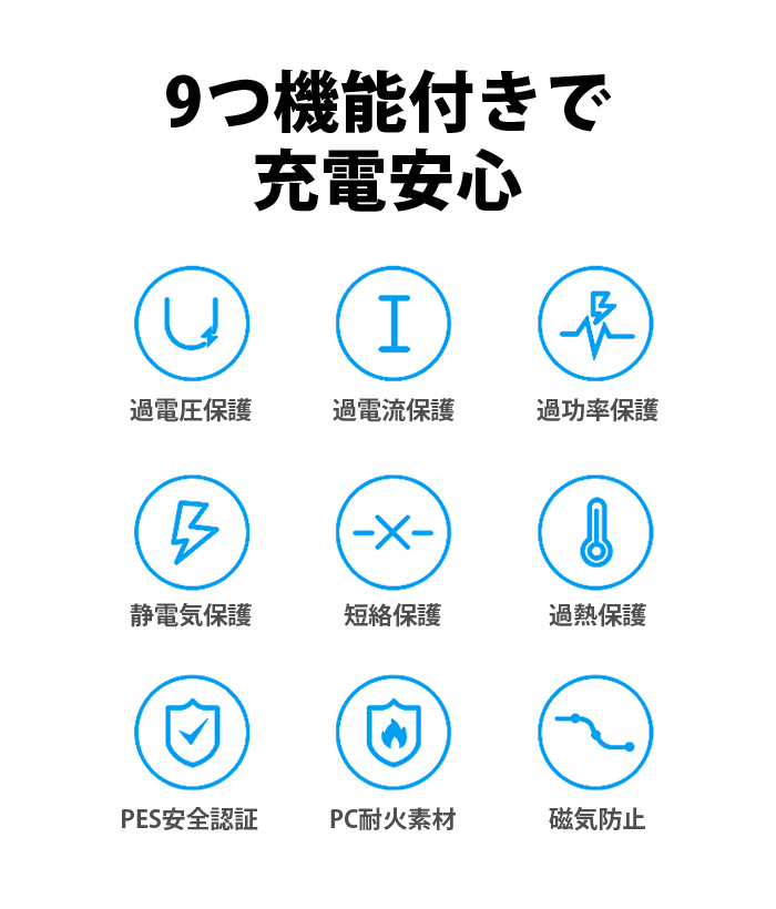 USB 4ポート充電器 Quick Charge 3.0 急速充電 ACアダプター 4台同時充電 コンパクト 軽量 iPhone Android対応 安全保護 13