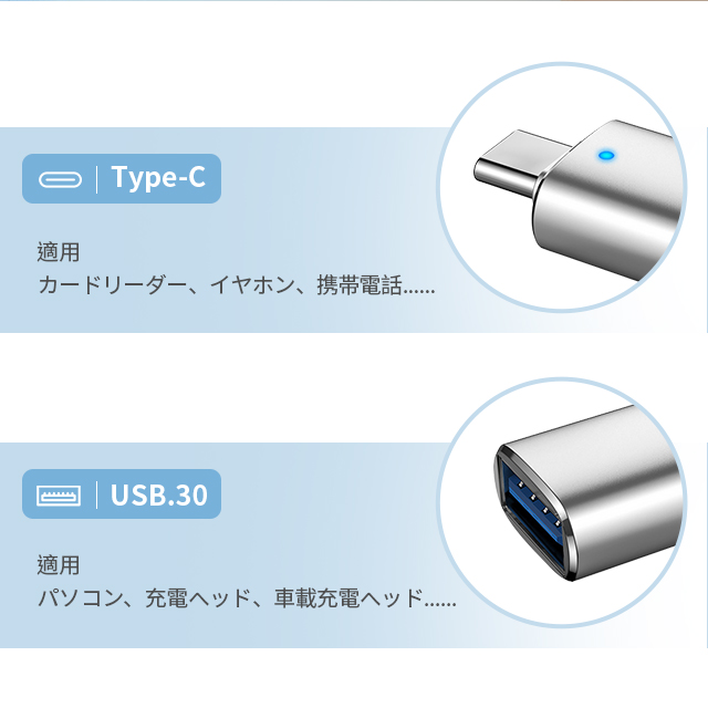 USB-A Type-C 変換アダプター USB 3.0 変換 アダプタ OTG機能 対応し USBメモリ キーボード アプリ不要 大容量の映画 オーディオ 最大5Gbps データ転送できます 14