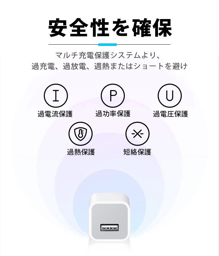 USB/AC アダプタ iPhone 純正品質 アダプター  高品質ACコンセント USB充電器 スマホ充電器 コンセント 5W 充電アダプター 7