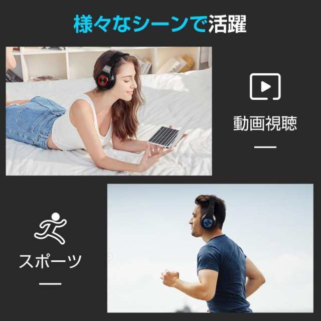 ワイヤレスヘッドホン ヘッドホン Bluetooth 5.2 無線 有線 SDカード対応 長時間再生 密閉型 マイク内蔵 折り畳み式 ハンズフリー通話 13