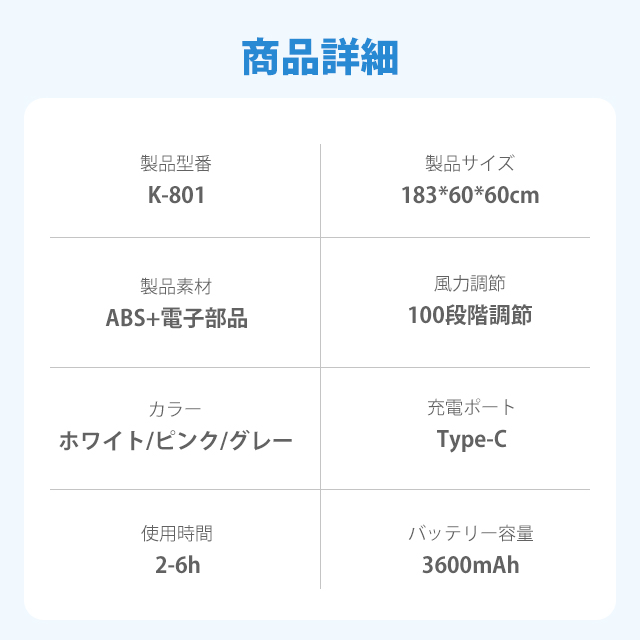 ハンディファン 携帯扇風機 扇風機 小型 -25℃ 冷却プレート 3600mAh LED残量表示 手持ち扇風機 90°折り畳み 100段階調整 静音設計 携帯用 手持ち＆卓上両用 11