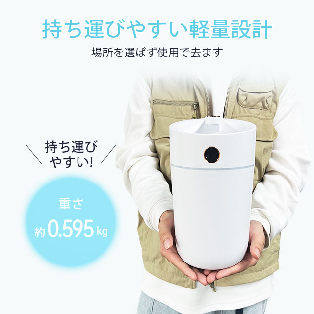 加湿器 超音波式 大容量 3L 卓上 空気加湿機 上部給水 USB給電 3段階調節 自動湿度調節 焚き防止 静音 節電 省エネ コンパクト 寝室 オフィス 16